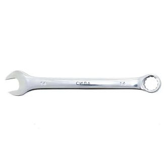 Ключ рожково-накидной 14 мм 12-гранный полированный CrV СИЛА