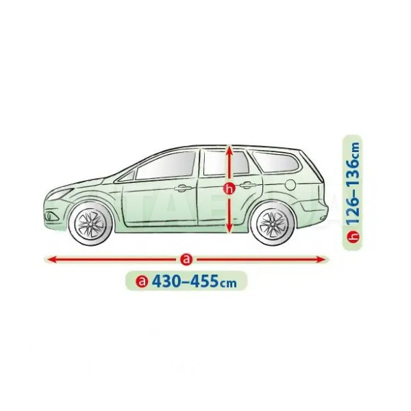 Тент на авто Perfect Garage L2 455х148х136 см хетбек Kegel-Blazusiak (5-4628-249-4030) - 2