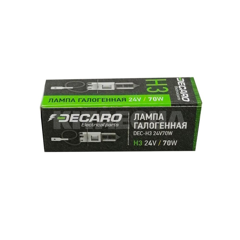 Галогенна лампа H3 70W 24V DECARO (DEC-H3 24V70W) - 2