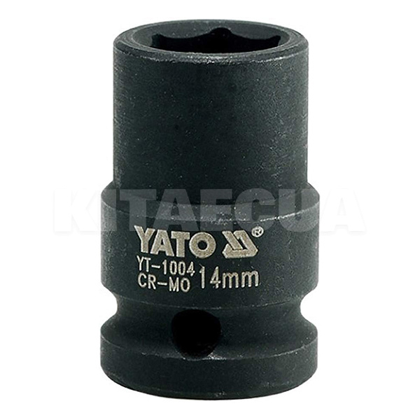 Головка торцевая ударная 6-гранная 14 мм 1/2" 39 мм YATO (YT-1004)