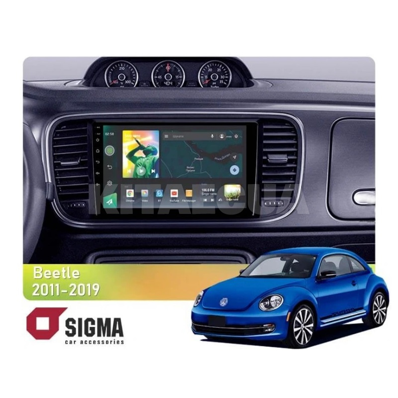 Штатна магнітола X9232 2+32 Gb 9" Volkswagen Beetle A5 2011-2019 SIGMA4car (33876)