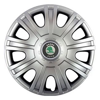 Колпаки R15 New Skoda Oktavia серые 4 шт SKS