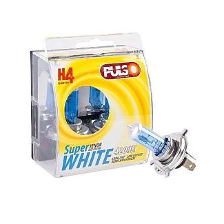 Галогенная лампа H4 60/55W 12V super white комплект PULSO