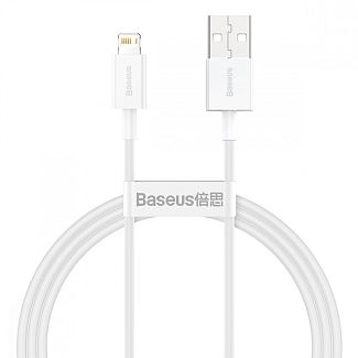 Кабель USB Lightning Superior Series Fast Charging 2.4A 1м білий BASEUS