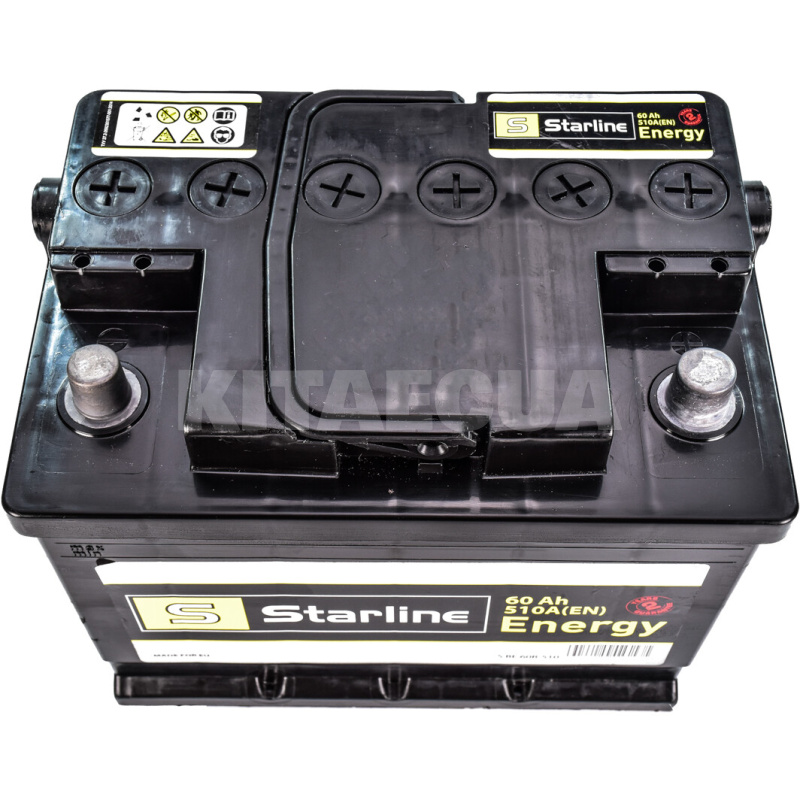 Аккумулятор 60Ач Euro (T1) 242x175x190 с обратной полярностью 510A STARLINE (S BE 60R-510) - 2