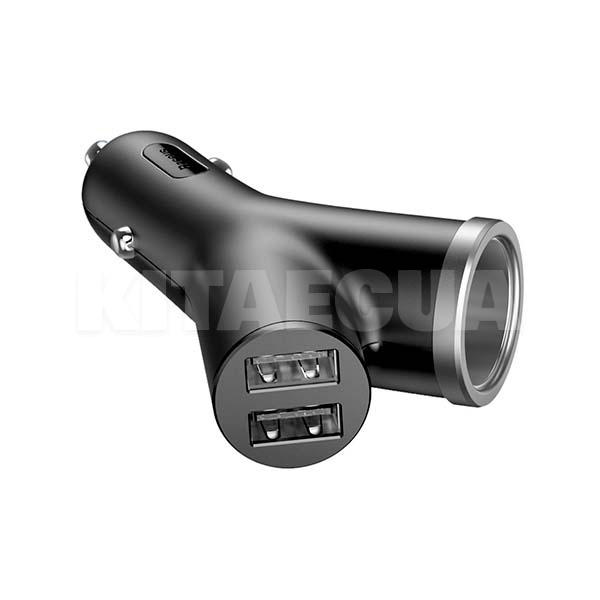 автомобільний зарядний пристрій 3.1А 2 USB+cigarette BASEUS (CCALL-YX01-BASEUS) - 5