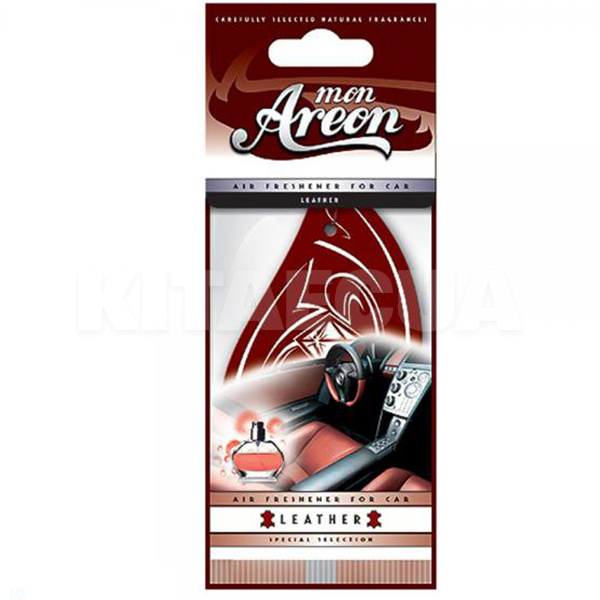 Ароматизатор сухой листик "кожаный салон" Mon Leather Interior AREON (МА42)