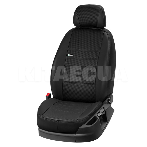 Чехлы на сиденья авто Nissan Leaf (2018) черные EMC-Elegant (908-Eco Lazer)
