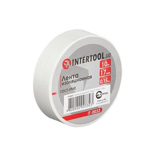 Лента изоляционная 17мм x 10м белая Intertool