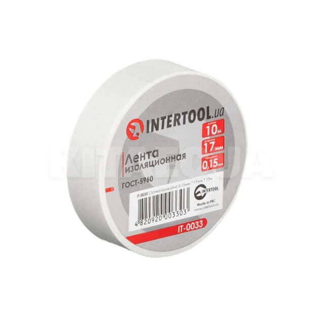 Лента изоляционная 17мм x 10м белая Intertool (IT-0033)