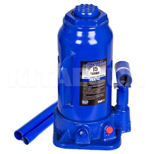Домкрат гідравлічний пляшковий до 15т (230-460мм) VITOL (ДБ-15002)