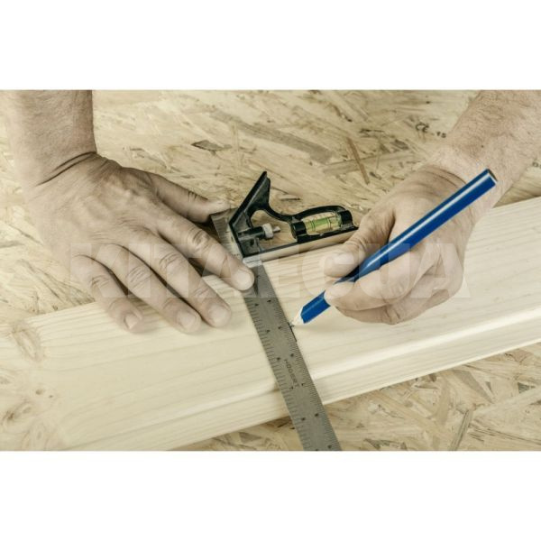 Кутник столярний алюмінієвий з рівнем 300 мм HOGERT (HT4M217) - 2