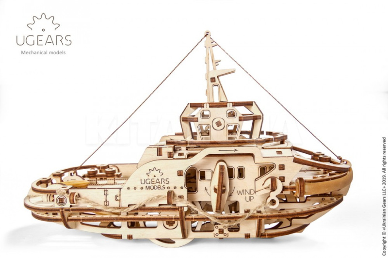 Механическая модель "Буксир" UGEARS (70078) - 3