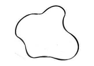 Уплотнитель заднего стекла наружный резиновый 