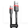 Кабель USB microUSB 1.5A Cafule 2м чорно/червоний BASEUS (217110066)