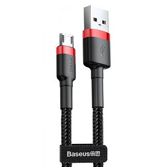 Кабель USB microUSB 1.5A Cafule 2м чорно/червоний BASEUS