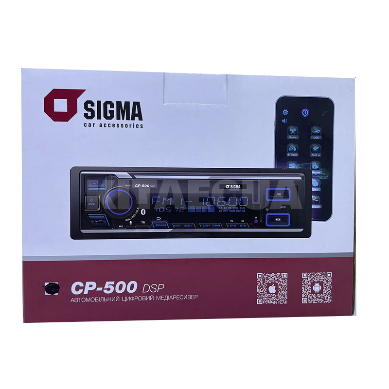 Автомагнітола 1DIN 4x50 W з TFT-дисплеєм та стаціонарною панеллю зі змінним підсвічуванням CP-500 BT SIGMA (29250) - 2