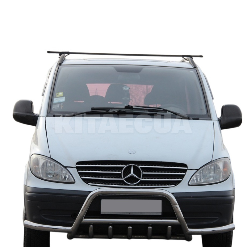 Кенгурятник WT003 Mercedes Vito W639 2004-2014 60мм нержавеющая сталь с усами CAN (dug702244) - 3