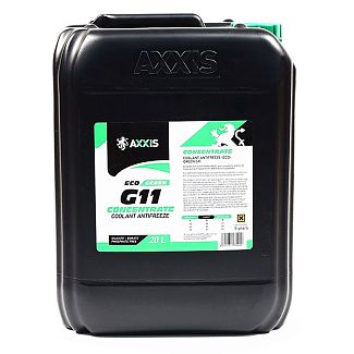 Антифриз-концентрат зелений 20л G11 -80°С AXXIS