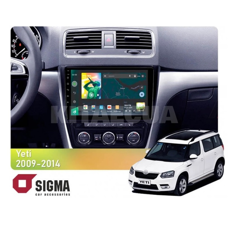 Штатная магнитола X10232 2+32 Gb 10" Skoda Yeti 5L 2009-2014 SIGMA4car (34192)