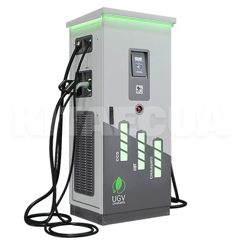 Коммерческая зарядная станция для электромобиля 80 кВт 3-порта (CHademo/CCS 2/ GBT DC) UGV CHARGERS (A80DG-H50C80G80-D-RMH)