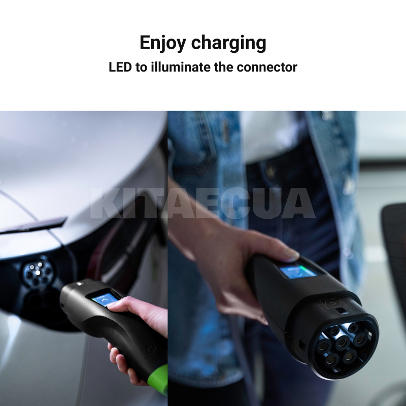 Заряджання Tesla 3 11 кВт 16A 3-фази Type 2 (європейське авто) GC Habu EV Green Cell (EVGC01) - 4