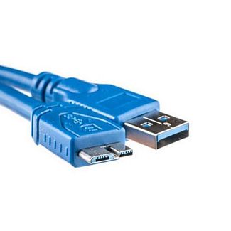 Кабель USB AM - microUSB 0.5м синій PowerPlant