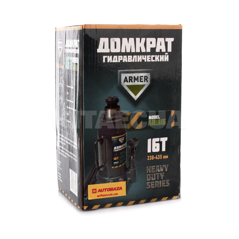 Домкрат гідравлічний пляшковий до 16т (230-435мм) ARMER (ARM16) - 3