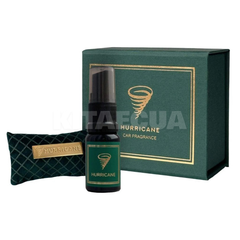 Ароматизатор автомобильный "PREMIUM" 10 мл на дефлектор (GREEN) HURRICANE (AromPremium3)