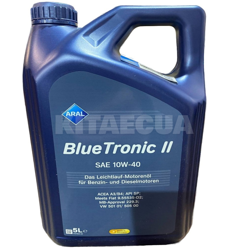 Масло моторное полусинтетическое 5л 10W-40 BlueTronic (Уценка) Aral (1529FA-уц)