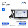 Штатная магнитола X1 2+32Gb 10" Honda City 2014-2017 (B) Teyes (26808)