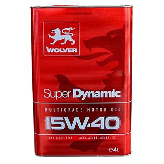 Масло моторное минеральное 4л 15W-40 Super Dynamic WOLVER