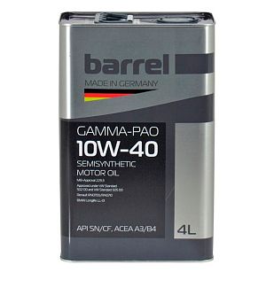 Масло моторное полусинтетическое 4л 10W-40 Gamma-Pao BARREL