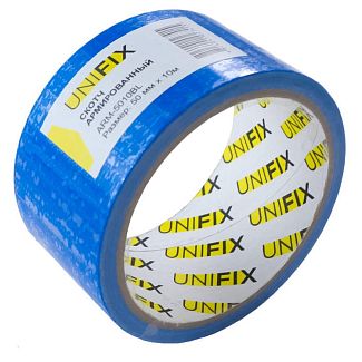 Клейкая армированная лента 10 м х 50 мм синяя UNIFIX
