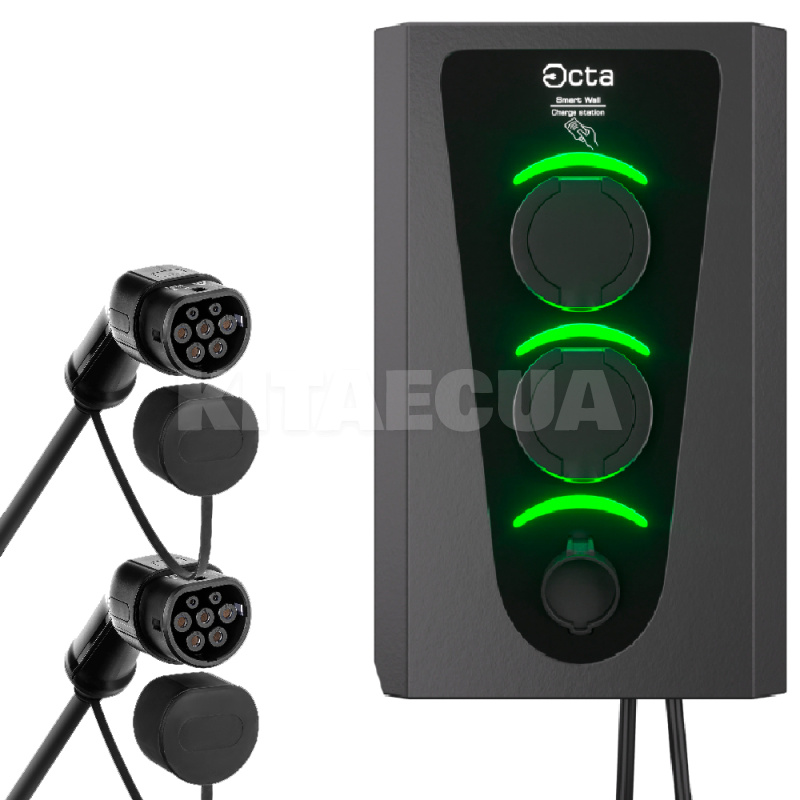 Зарядная станция коммерческая 36 кВт 3-порта SW336-S22-C2-C2 Smart Wall Octa Energy (SW126)