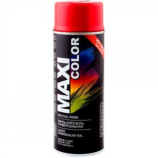 Краска-эмаль красная 400мл универсальная декоративная MAXI COLOR