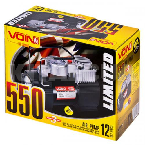 Компрессор автомобильный 40 л/мин 150 Вт 10.00 атм VOIN (VL-550) - 7