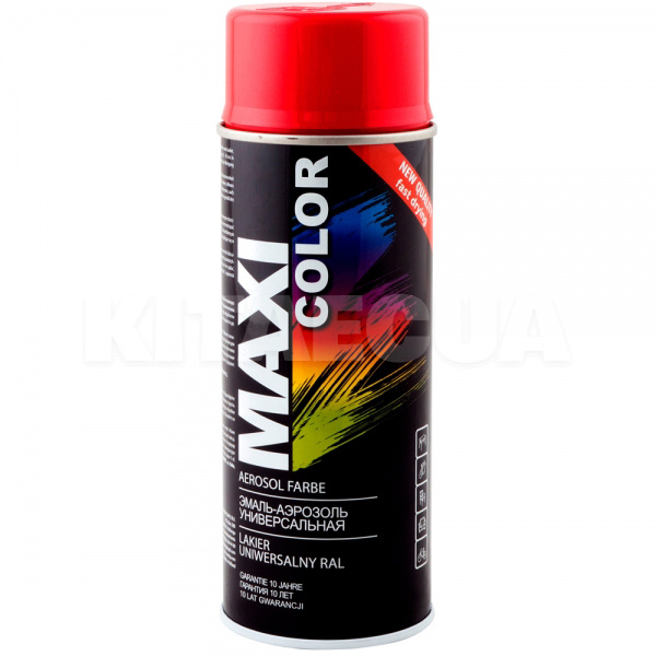 Краска-эмаль красная 400мл универсальная декоративная MAXI COLOR (MX3020)