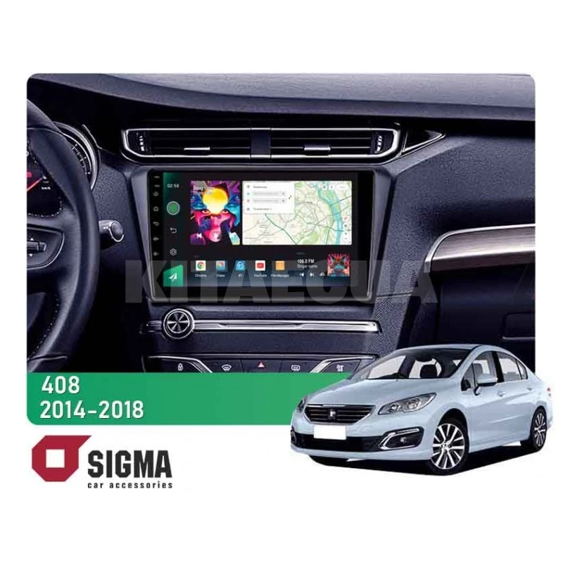 Штатна магнітола PRO 10464 4+64 Gb 10 Peugeot 408 2014-2018 SIGMA4car (40145)