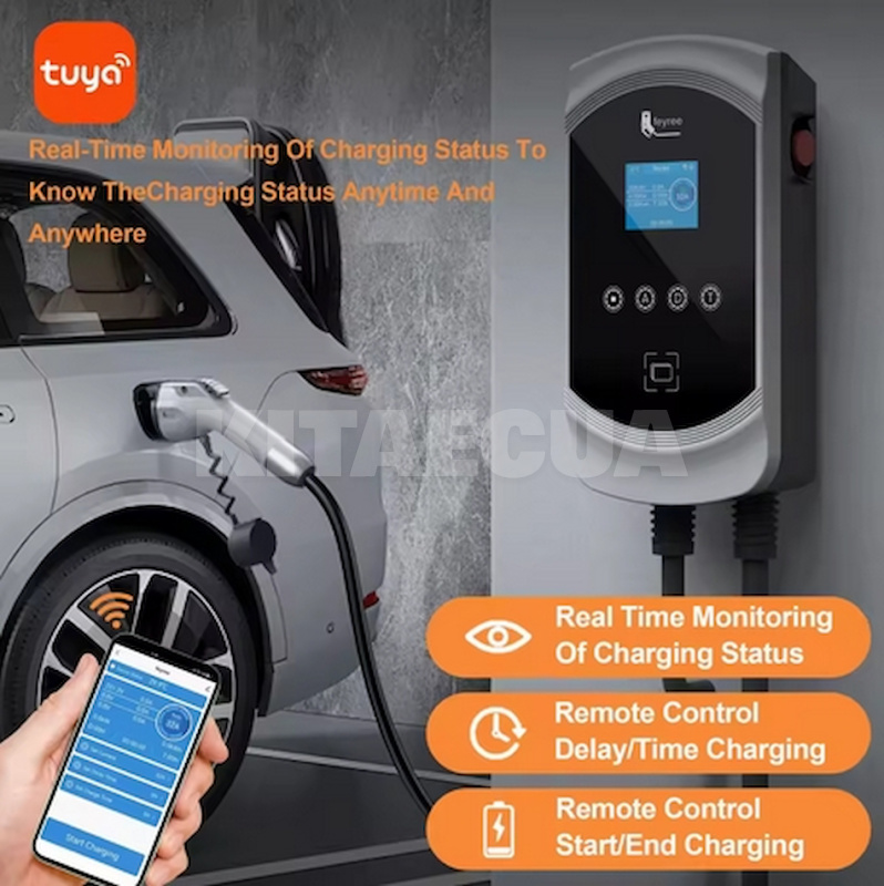 Заряджання для електромобіля 12 кВт 50А 1-фаза type 1 (американське авто) FEYREE (FY12-50-1PH-TP1-CS-G) - 2