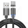 Кабель магнітний USB - Type-C 2.1А HV-CB6164 1м чорний HAVIT (HV-CB6164-magnetic)