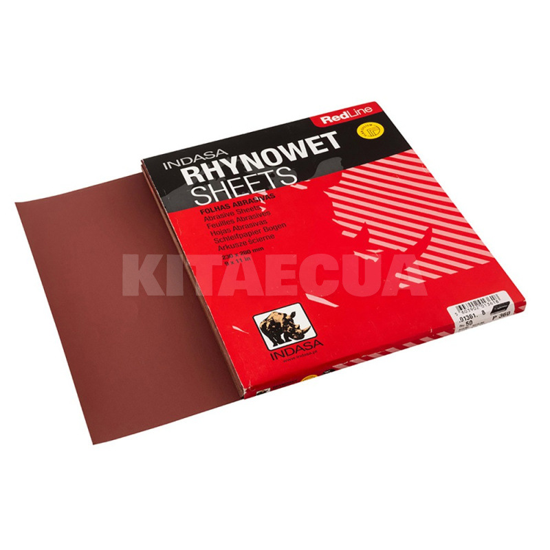 Наждачная бумага P80 0.23x0.28м водостойкая Rhynowet Red Line INDASA (01352-INDASA)