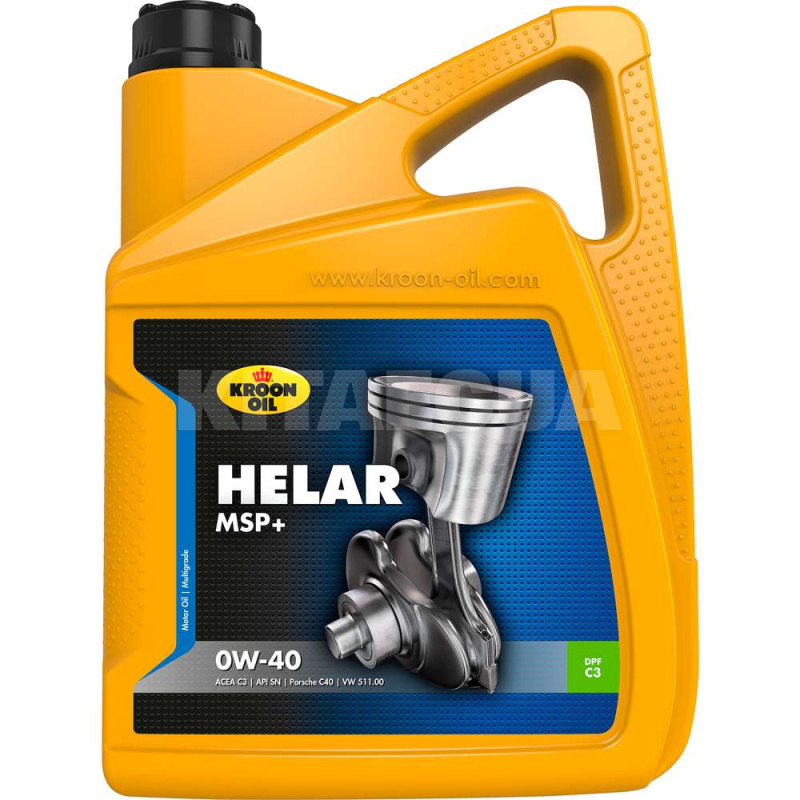 Масло моторное синтетическое 5л 0W-40 Helar MSP+ KROON OIL (KL 38191)