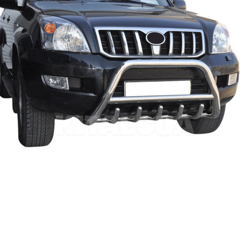 Кенгурятник WT003 Toyota Land Cruiser Prado 120 нержавеющая сталь CAN (dug629564) - 5