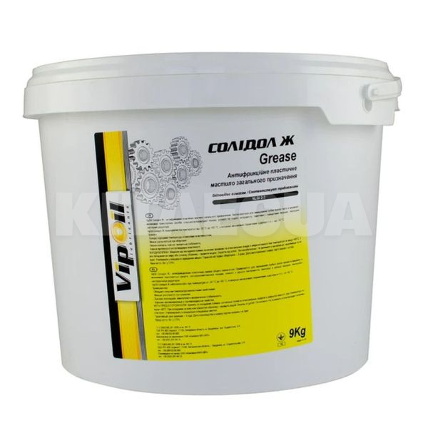 Смазка литиевая 9кг cолидол ж VipOil (0162872)