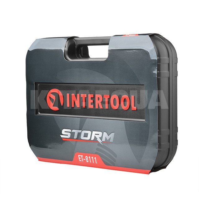 Набір інструментів 1/2" & 1/4" 111 предметів Cr-V STORM Intertool (ET-8111) - 3