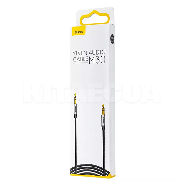 Кабель mini Jack 3.5 мм - mini Jack 3.5 mm Yiven Audio Cable M30 1м чорний BASEUS (CAM30-BS1) - 2