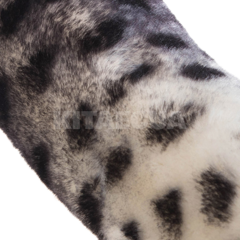 Чехол на руль M (37-39 см) чёрно-белый мех "леопард" ШТУРМОВИК (Ш-163084 BK M) - 2