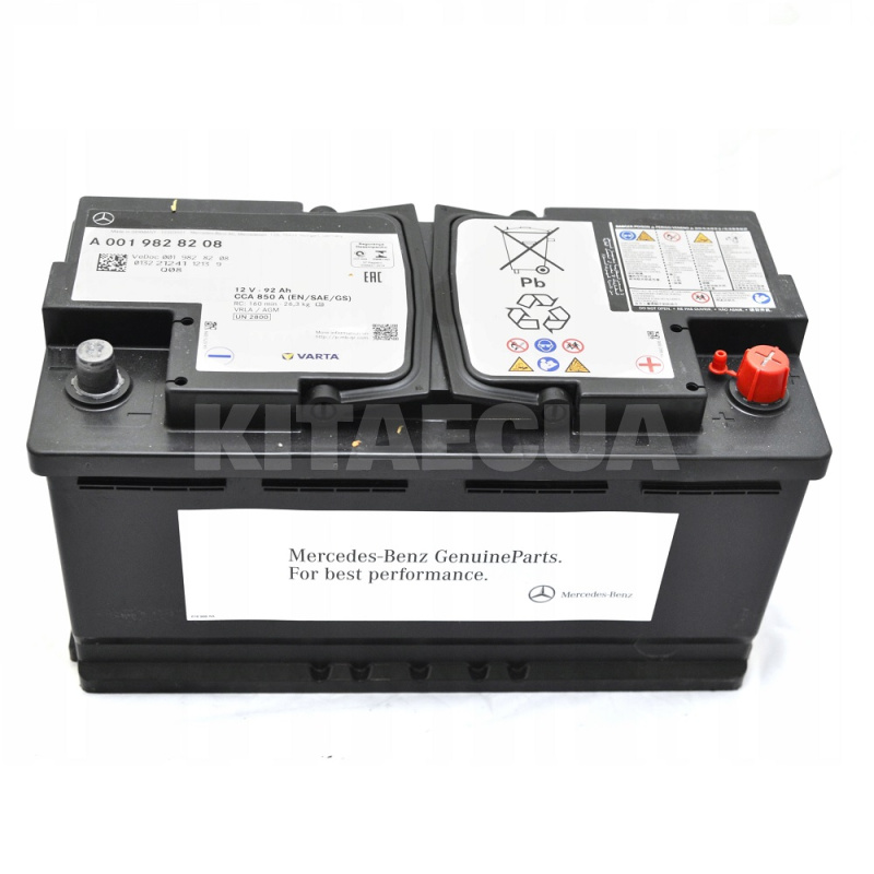 Акумулятор автомобільний 92Ач 850А "+" праворуч MERCEDES-BENZ (A0019828208)