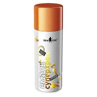 Фарба-емаль "Супер хром" 400мл мідь NEW TON